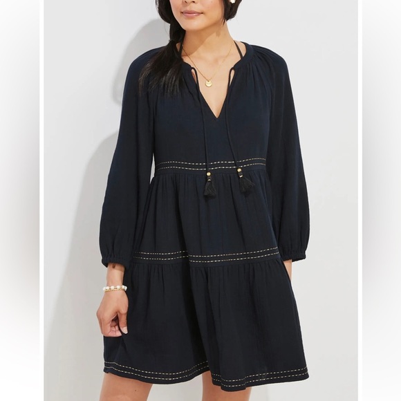 Vineyard Gauzy Linen Cover-Up Dress Size XS - Picture 9 of 15